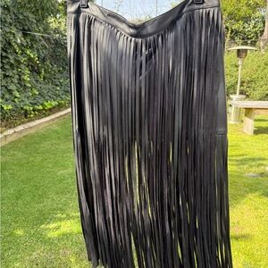 Black Faux Leather skirt by Philanthropy